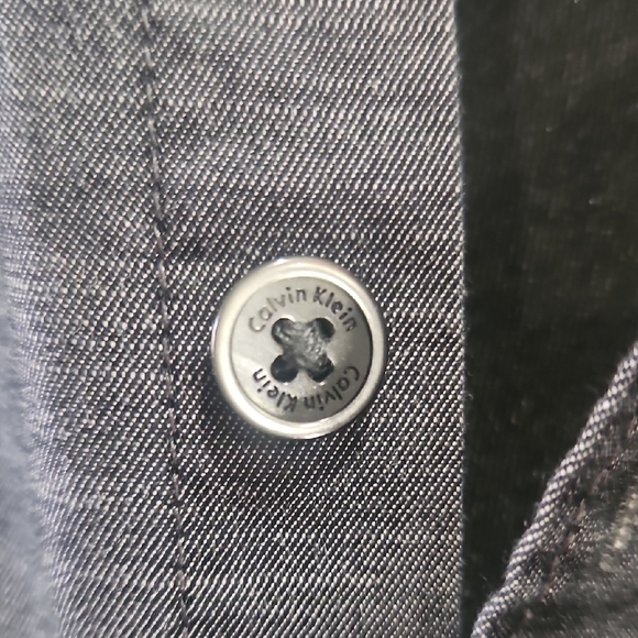 Calvin Klein Collection Charcoal Button-Down Shirt - Picture 4 of 8